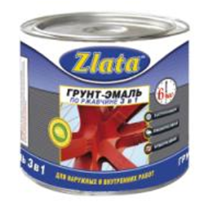 Грунт-Эмаль по РЖАВЧИНЕ Zlata Шоколадная банка 1,8 кг. кг.