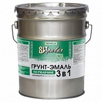 Грунт эмаль 3 в 1 по ржавчине графитовый серый 20 кг